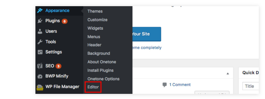 Trình editor giao diện WordPress
