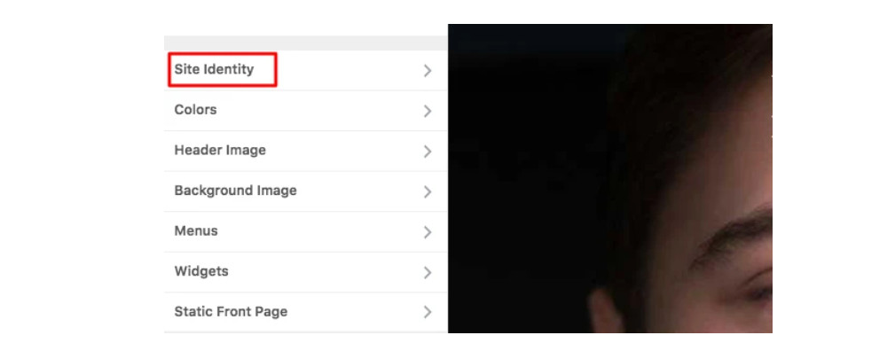 Site identity của WordPress