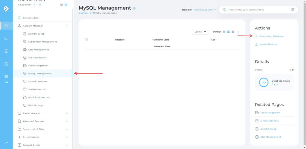 MySQL Management
