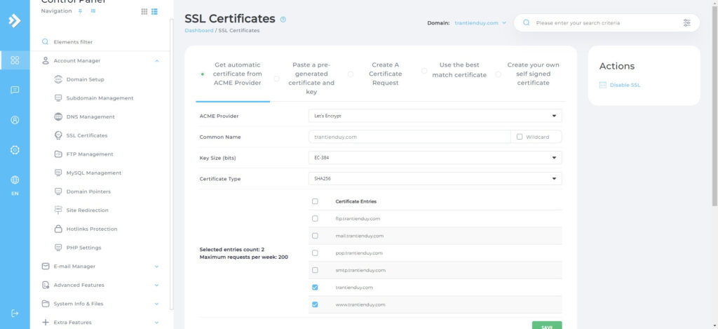 SSL-Certificates
