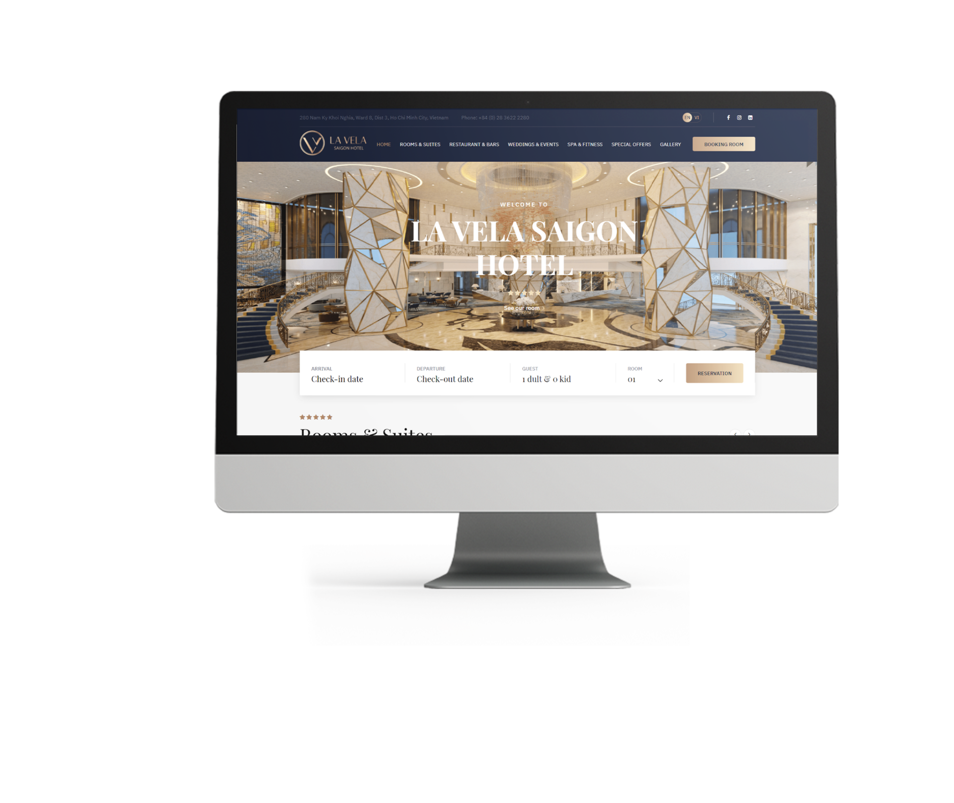 THIẾT KẾ WEBSITE KHÁCH SẠN HIỆN ĐẠI – CHUYÊN NGHIỆP