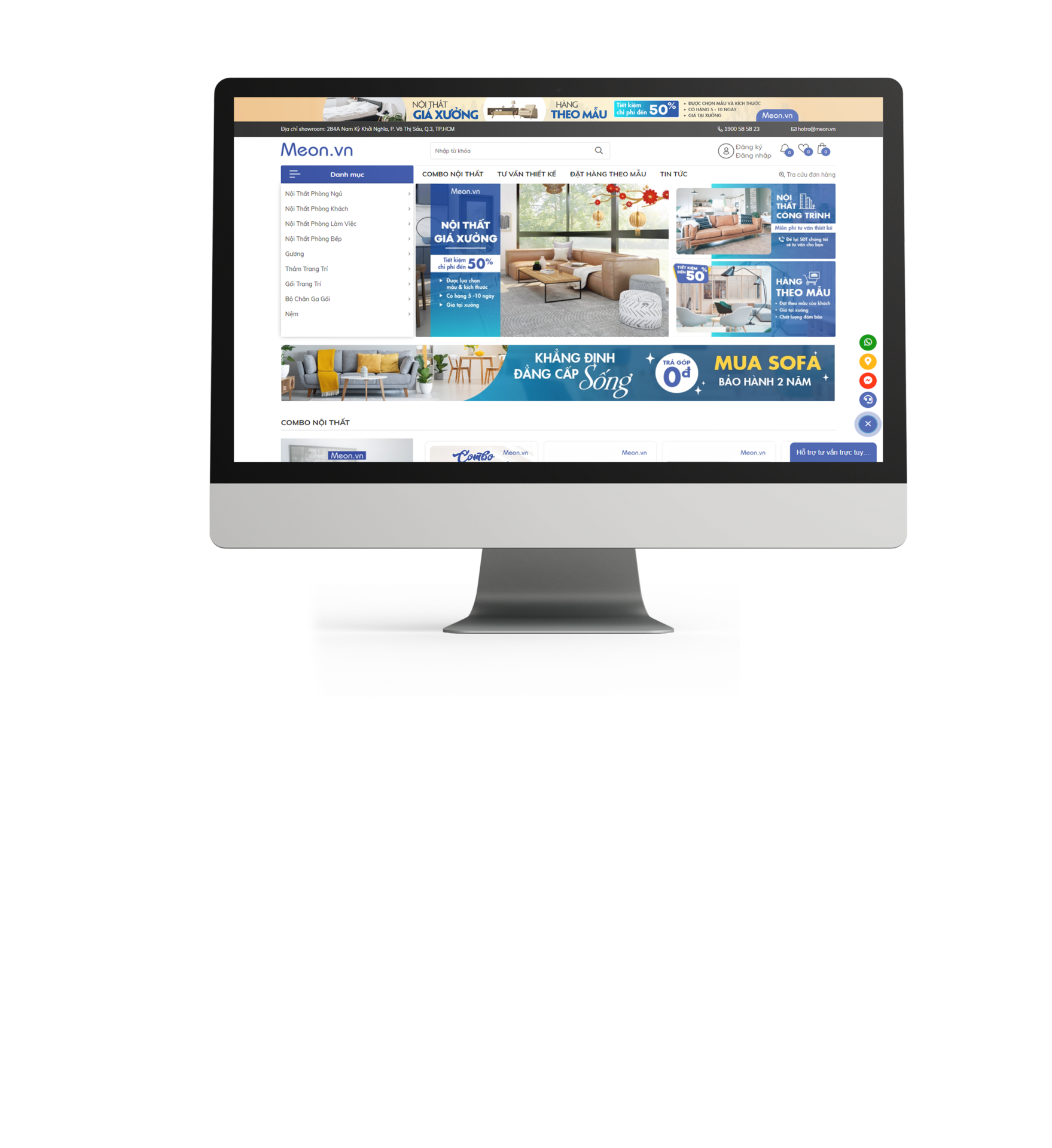 THIẾT KẾ WEBSITE NỘI THẤT CHUYÊN NGHIỆP – SANG TRỌNG