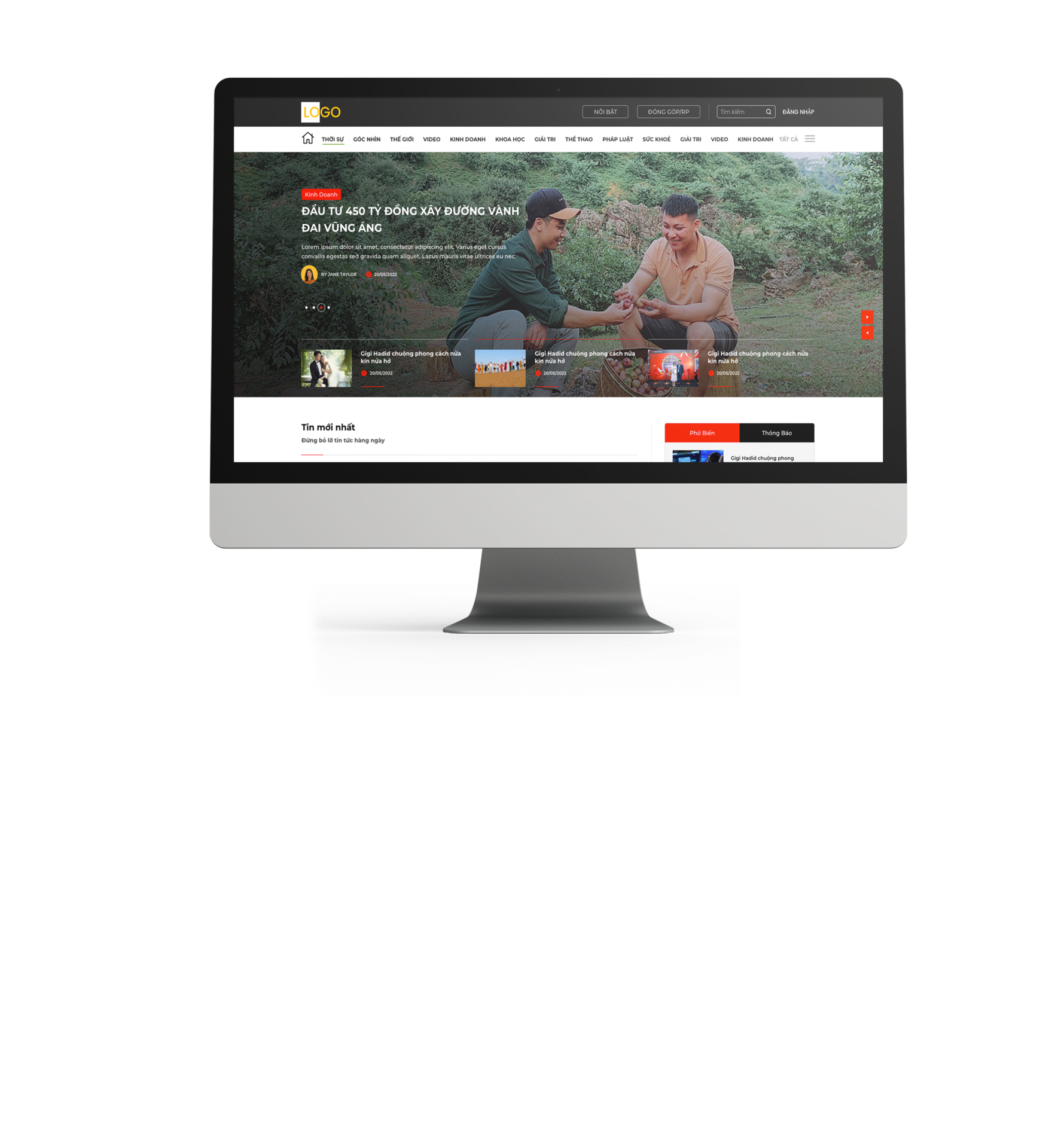 THIẾT KẾ WEBSITE TIN TỨC CHUYÊN NGHIỆP – THU HÚT